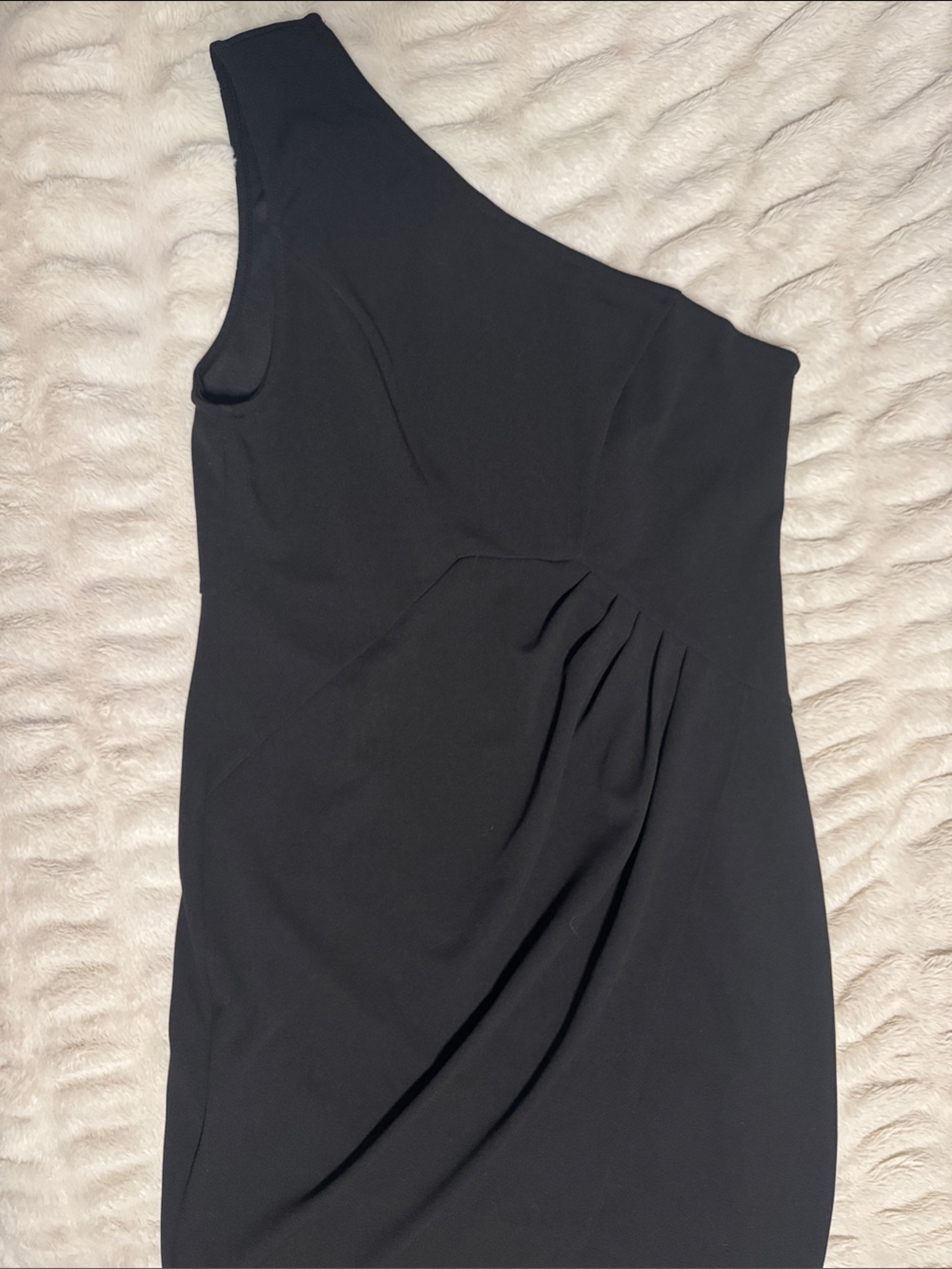 One-Shoulder Black Wedding Guest Dress